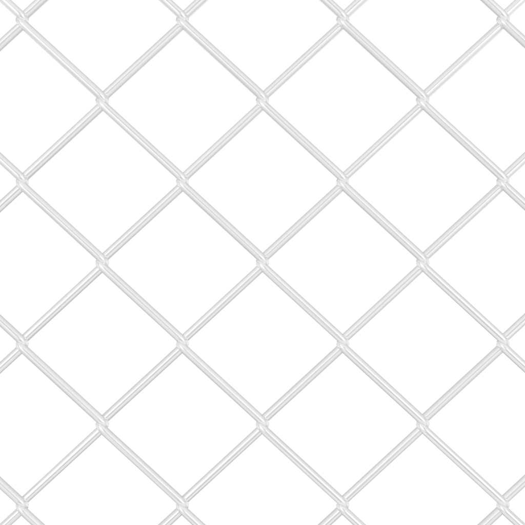 Kettengliedzaun mit Pfosten Silber 1 x 10 m Stahl