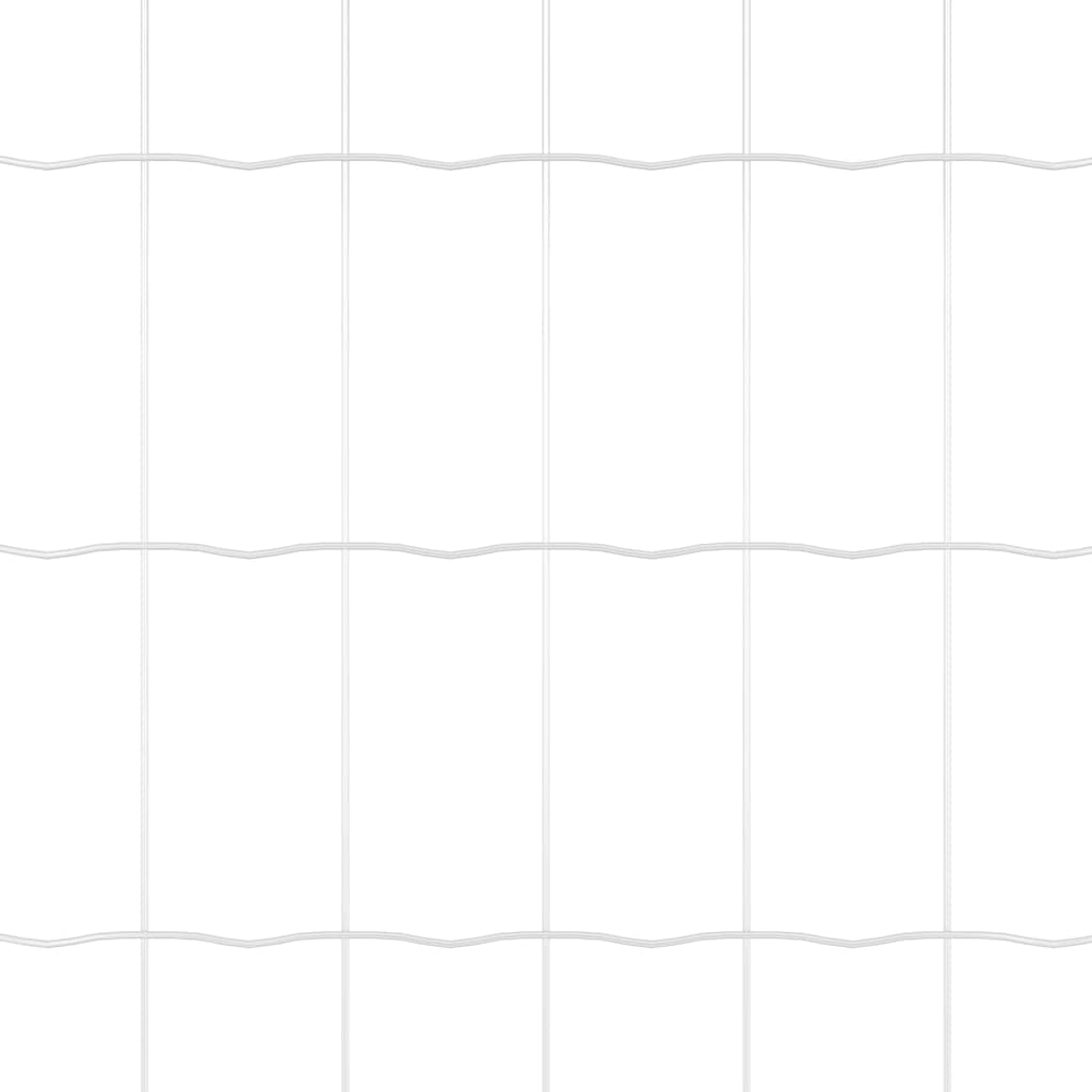 Zaun mit Pfosten Silber 0,6 x 10 m Stahl