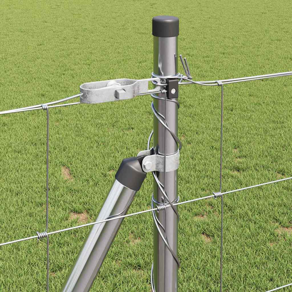 Wildzaun Silber 50 x 1 m Verzinkter Stahl