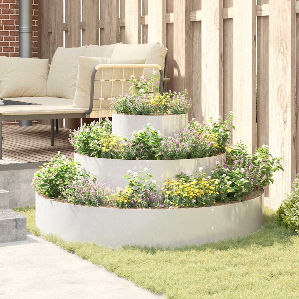 Gartenblumentopf Silber 120 x 120 x 20 cm Edelstahl