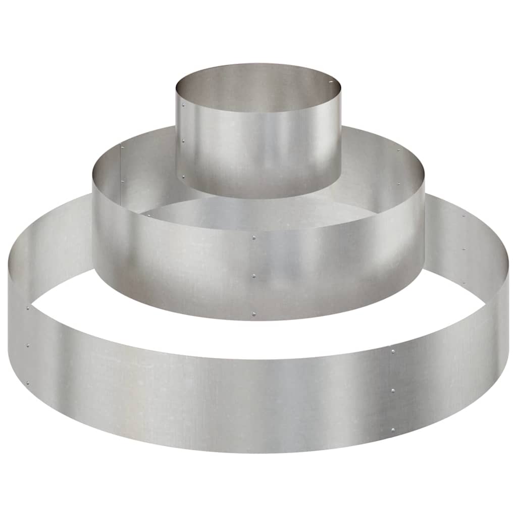 Gartenblumentopf Silber 120 x 120 x 20 cm Edelstahl