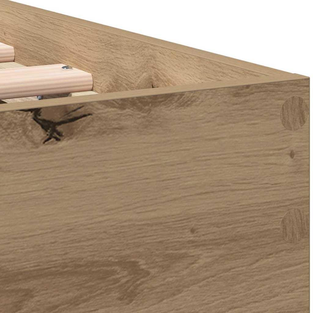 Bettgestell Artisan-Eiche 90 x 200 cm Holzwerkstoff