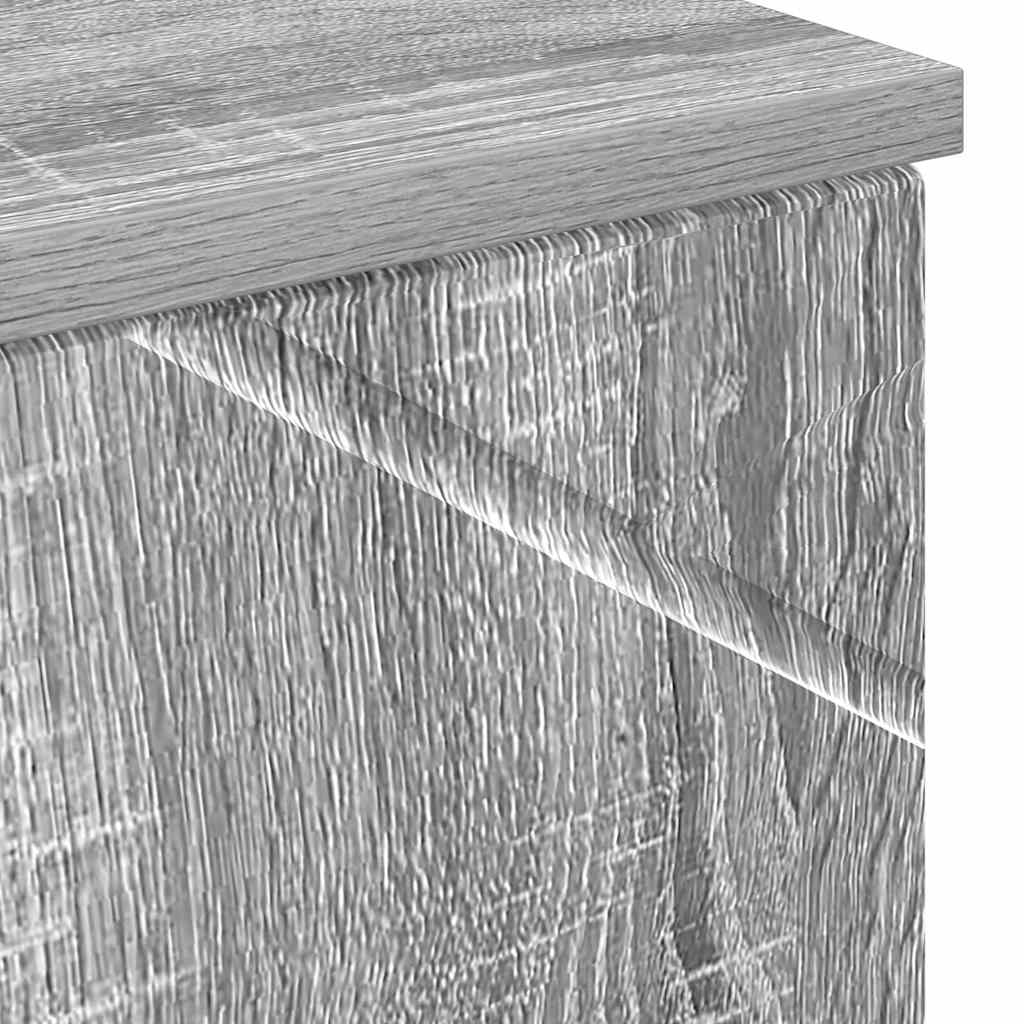 Bad hoher Schrank Grau Sonoma 30 x 35 x 192 cm Holzwerkstoff