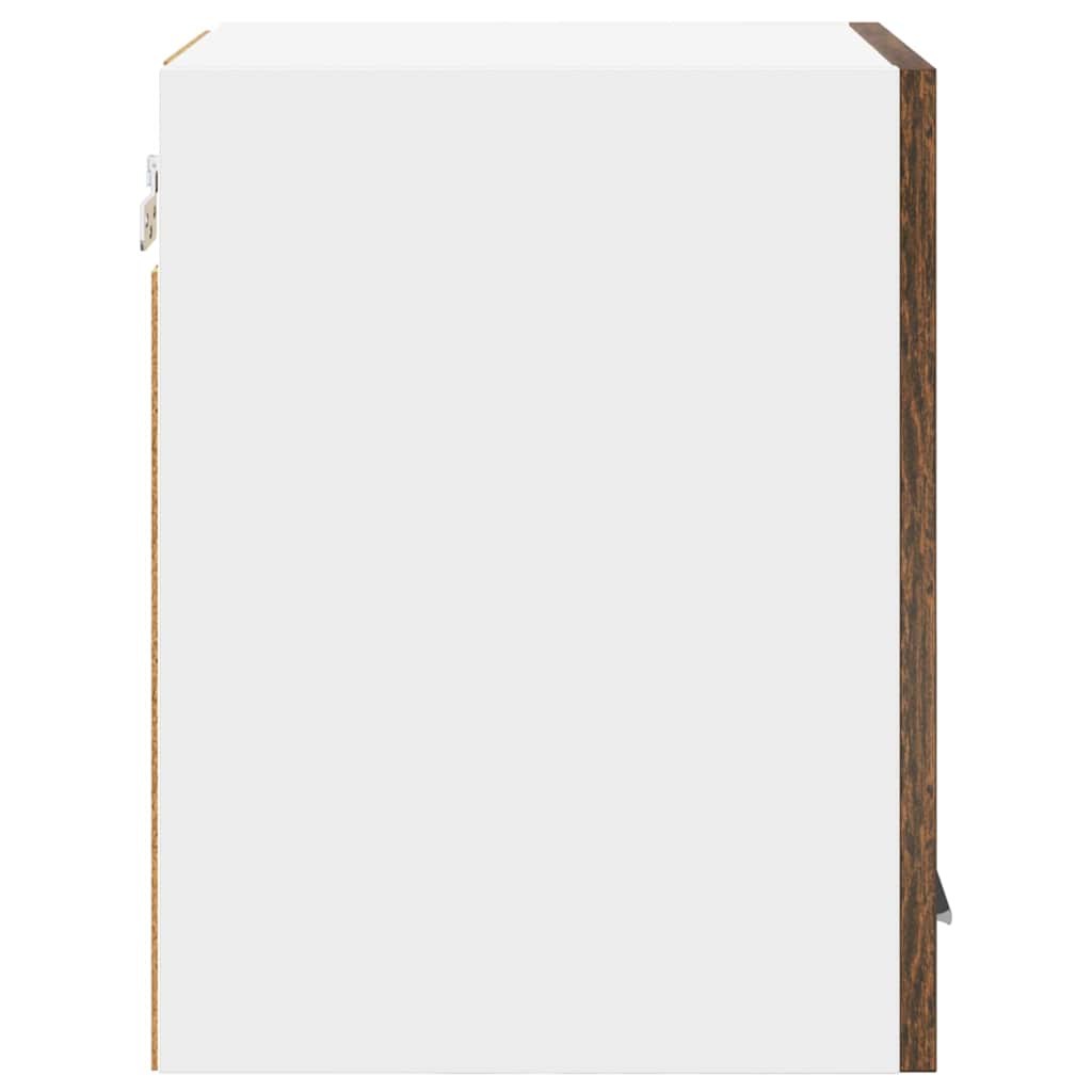 Hängeschrank mit Regal Riga 2 pcs Geräucherte Eiche und Weiß