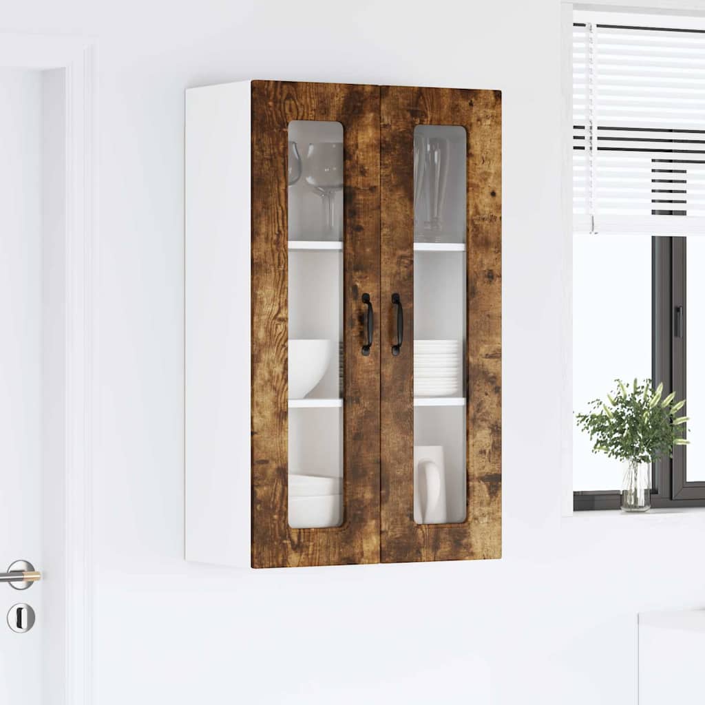 Küchenhängeschrank mit Regal Geräucherte Eiche 60 x 31 x 100 cm