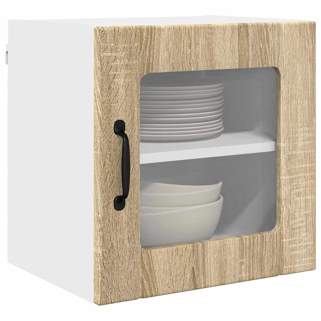 Küchenhängeschrank mit Regal 2 pcs Sonoma-Eiche 40 x 31 x 40 cm