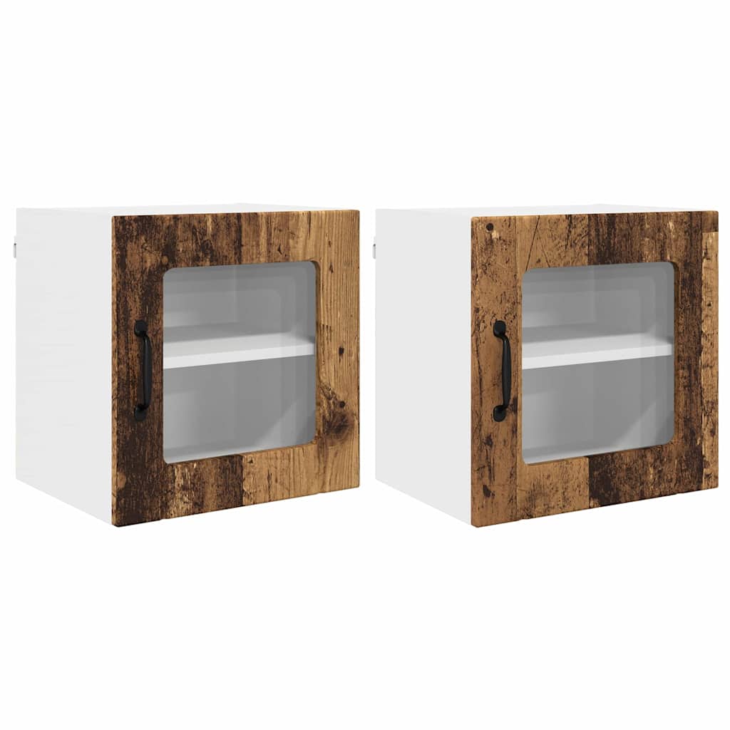 Küchenhängeschrank 2 pcs Altholz 40 x 31 x 40 cm Holzwerkstoff