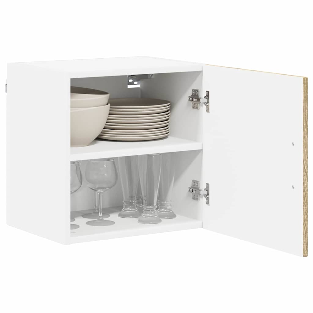 Küchenhängeschrank mit Regal 2 pcs Sonoma-Eiche 40 x 31 x 40 cm
