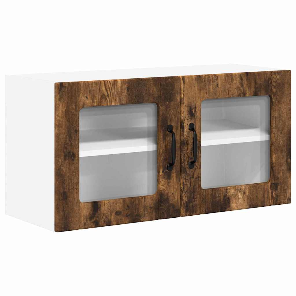 Küchenhängeschrank mit Regal Geräucherte Eiche 80 x 31 x 40 cm