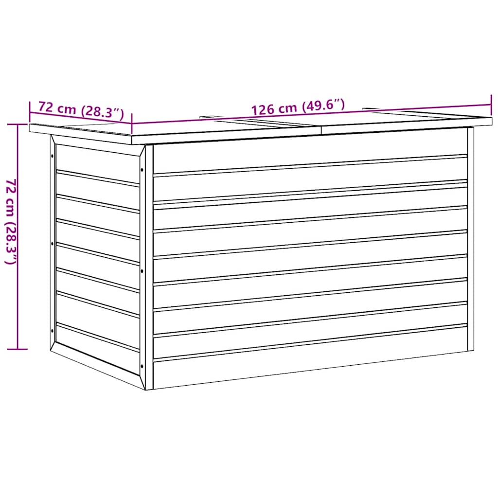 Garten-Aufbewahrungsbox 126x72x72 cm Holz