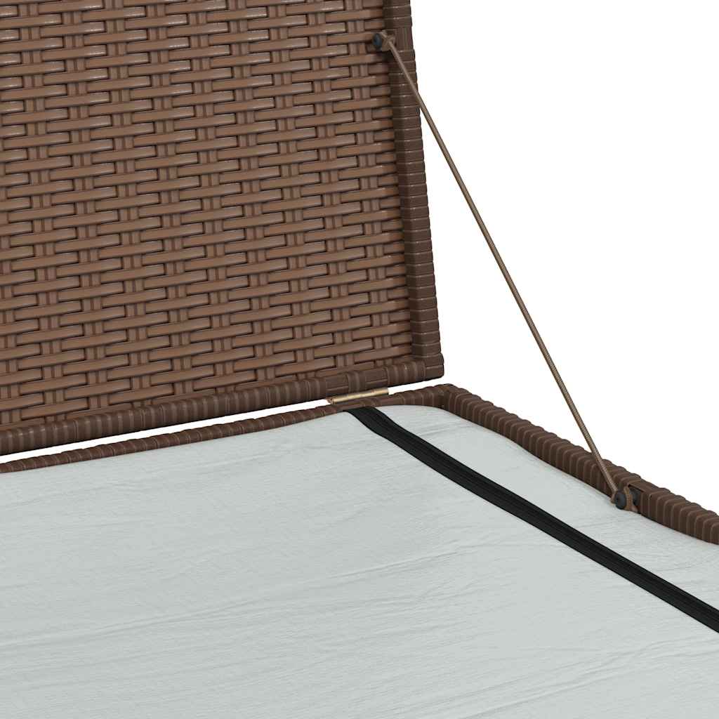Garden-Auflagenbox Braun 150x100x100 cm Poly Rattan