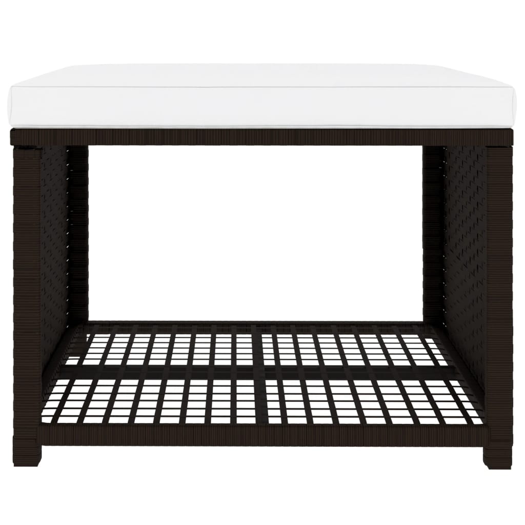 4-tlg. Garten-Lounge-Set Poly Rattan Braun