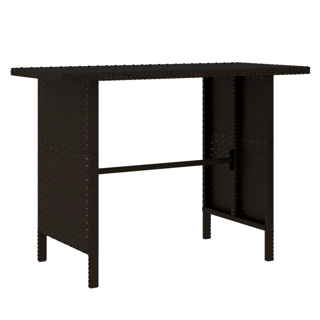 4-tlg. Garten-Lounge-Set Poly Rattan Braun