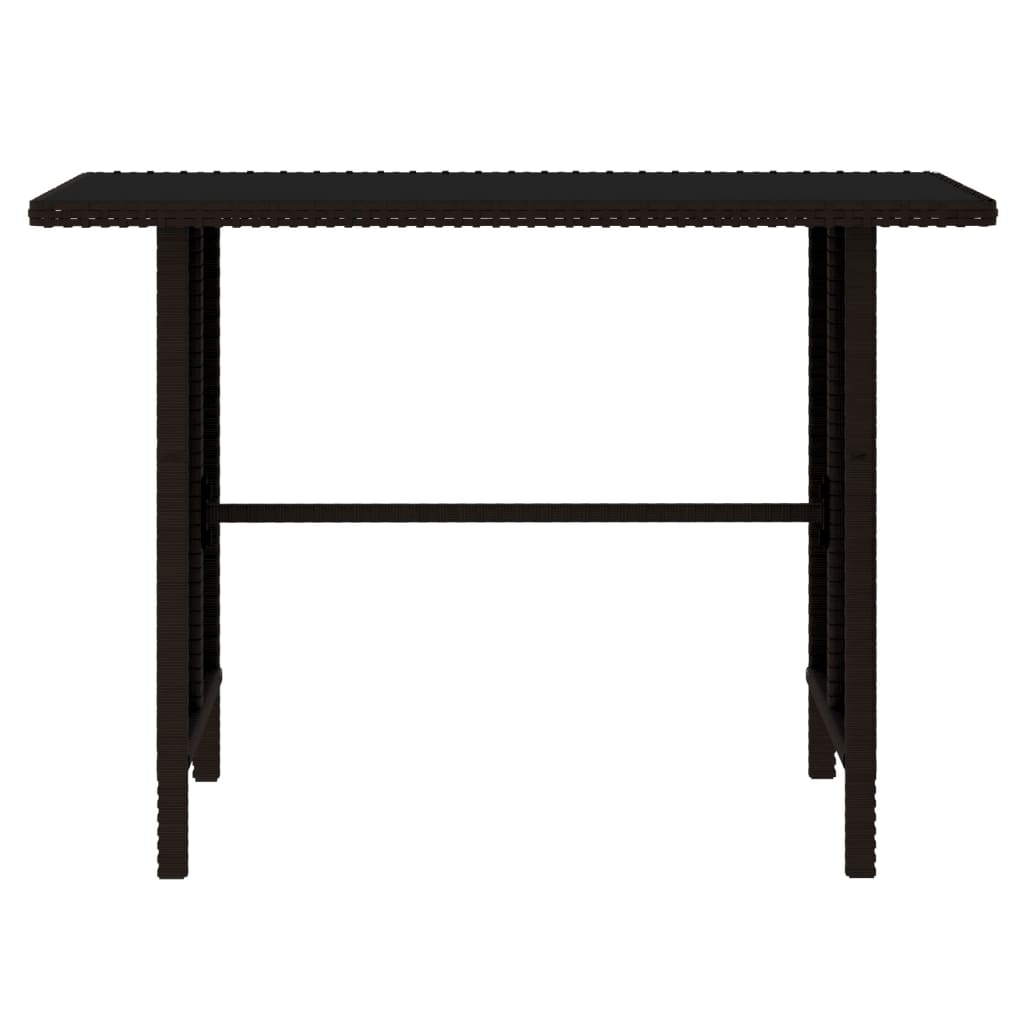 4-tlg. Garten-Lounge-Set Poly Rattan Braun