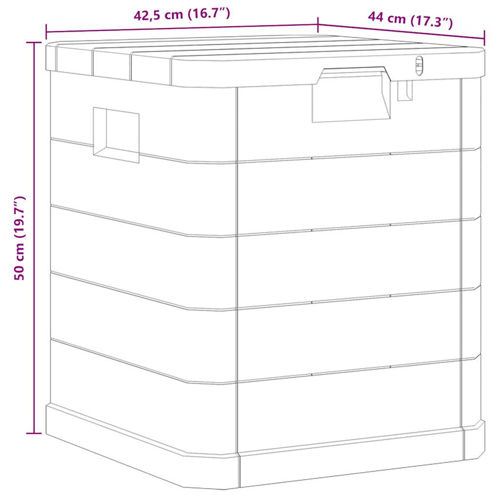 Garten-Aufbewahrungsbox 90 L Anthrazit