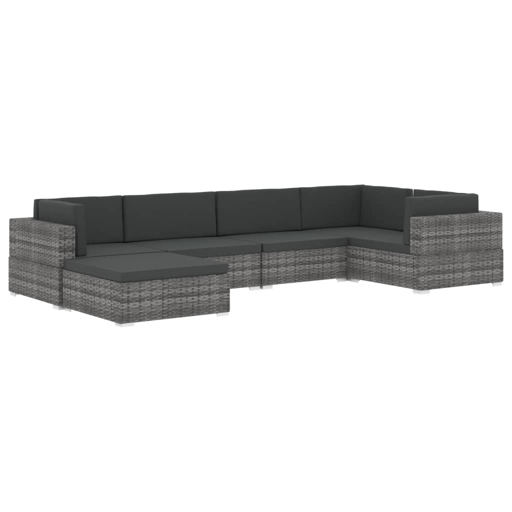 Modular-Sofa-Eckteil 1 Stk. + Auflagen Poly Rattan Schwarz