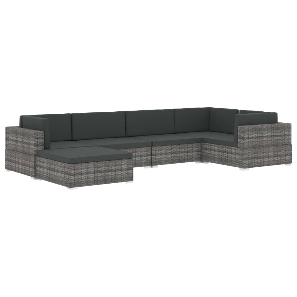Modular-Sofa-Eckteil 1 Stk. + Auflagen Poly Rattan Schwarz
