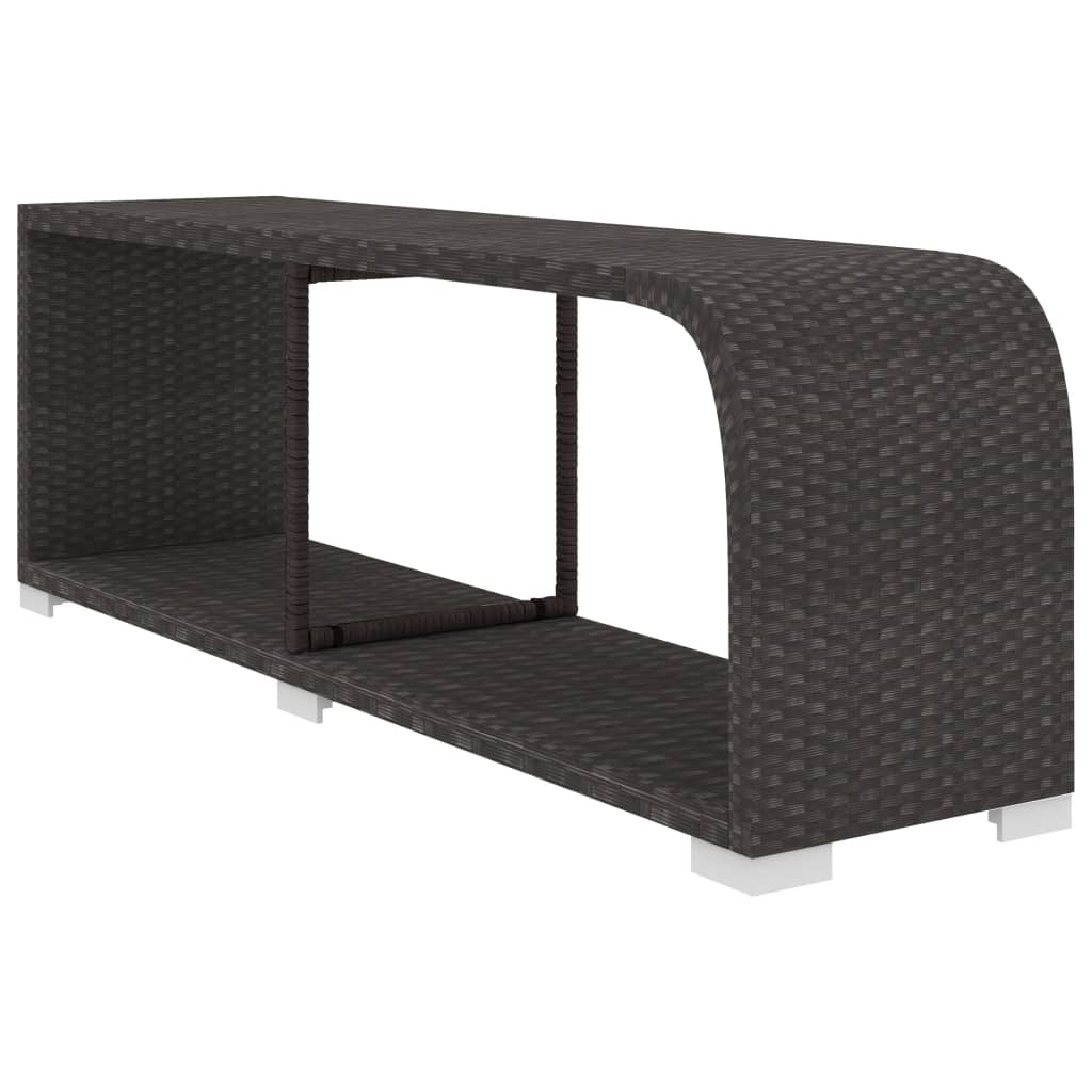 10-tlg. Garten-Lounge-Set mit Auflagen Poly Rattan Schwarz