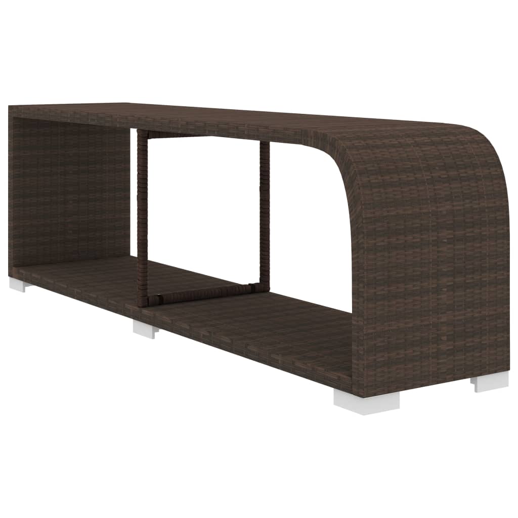 8-tlg. Garten-Lounge-Set mit Auflagen Poly Rattan Braun