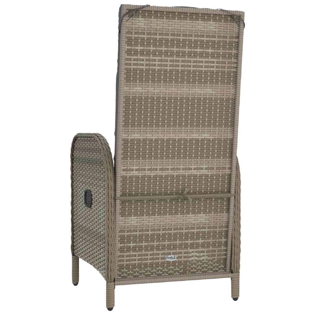 Gartenstühle 2 Stk. Poly Rattan Grau