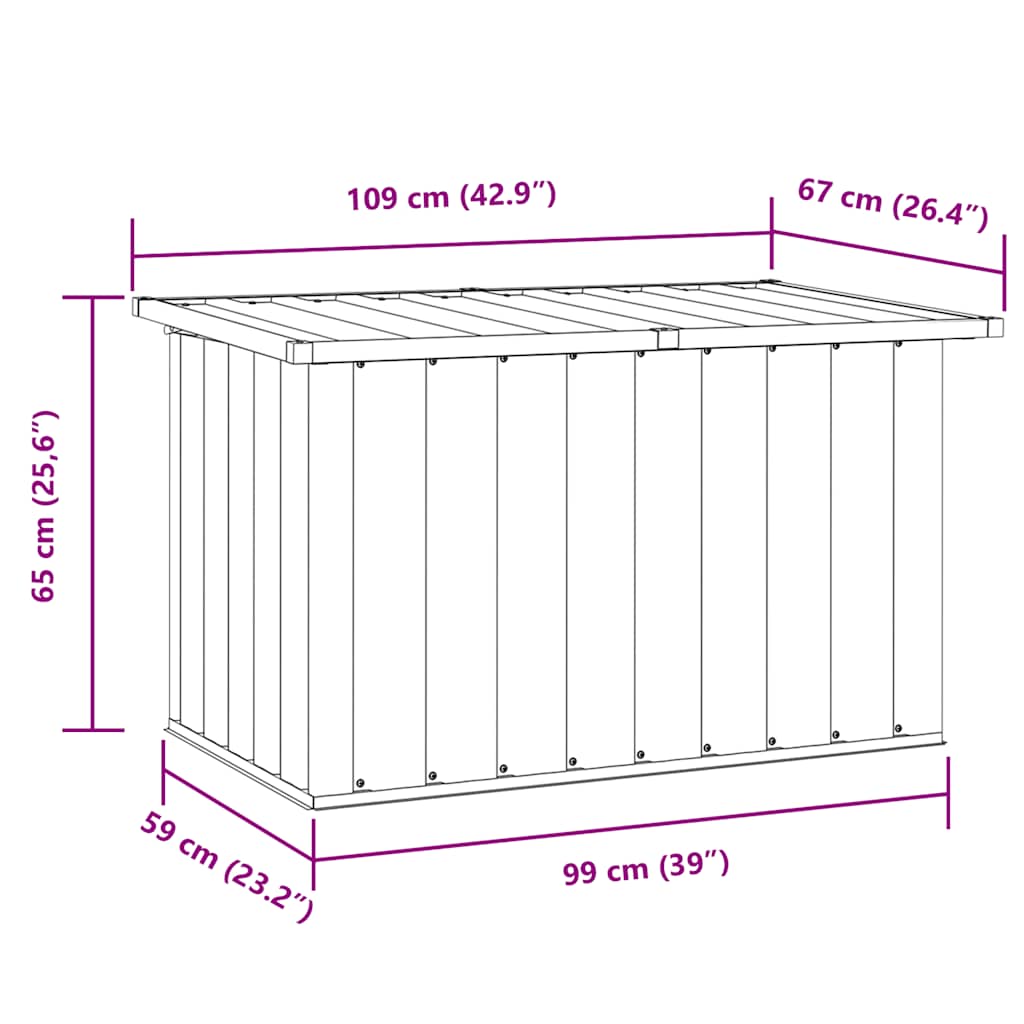Gartenbox Braun 109x67x65 cm