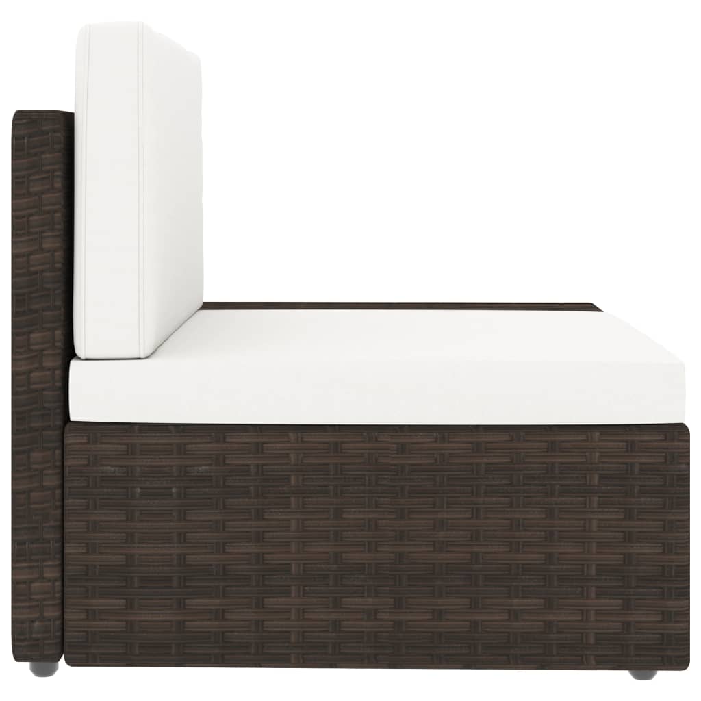 10-tlg. Garten-Lounge-Set Poly Rattan Braun
