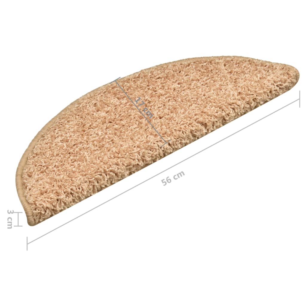 Stufenmatten 15 Stk. 56x17x3 cm Gold Halbrund