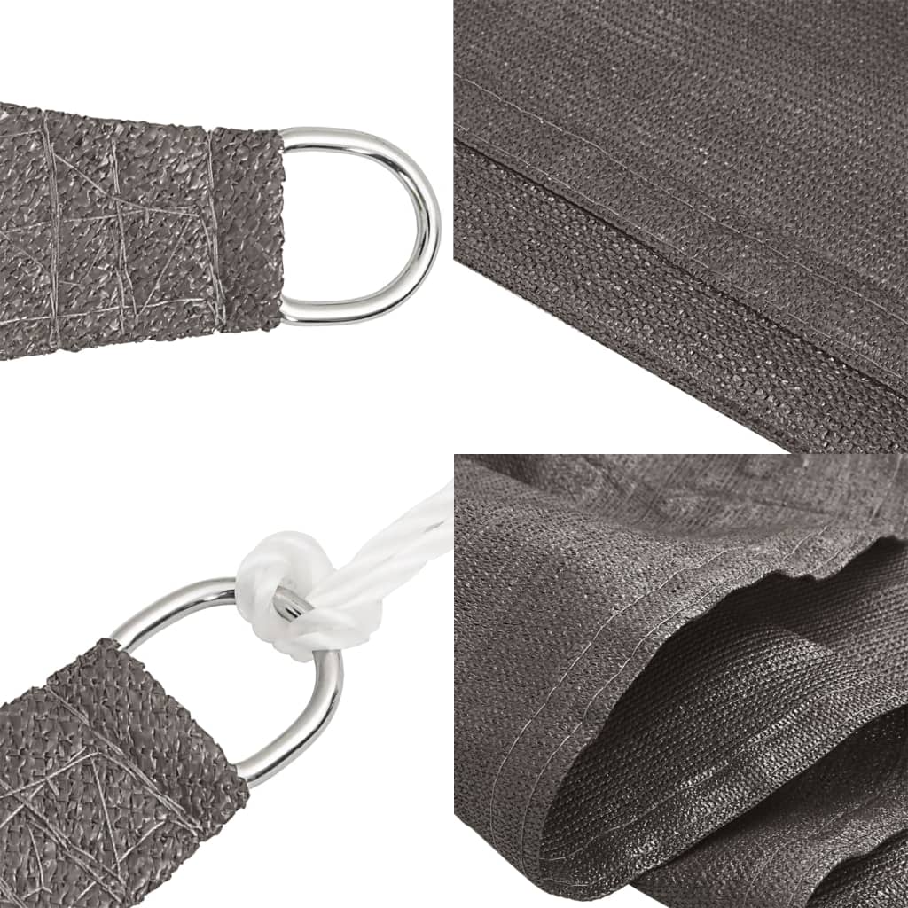 Sonnensegel 160 g/m² Anthrazit 4,5x4,5x4,5 m HDPE