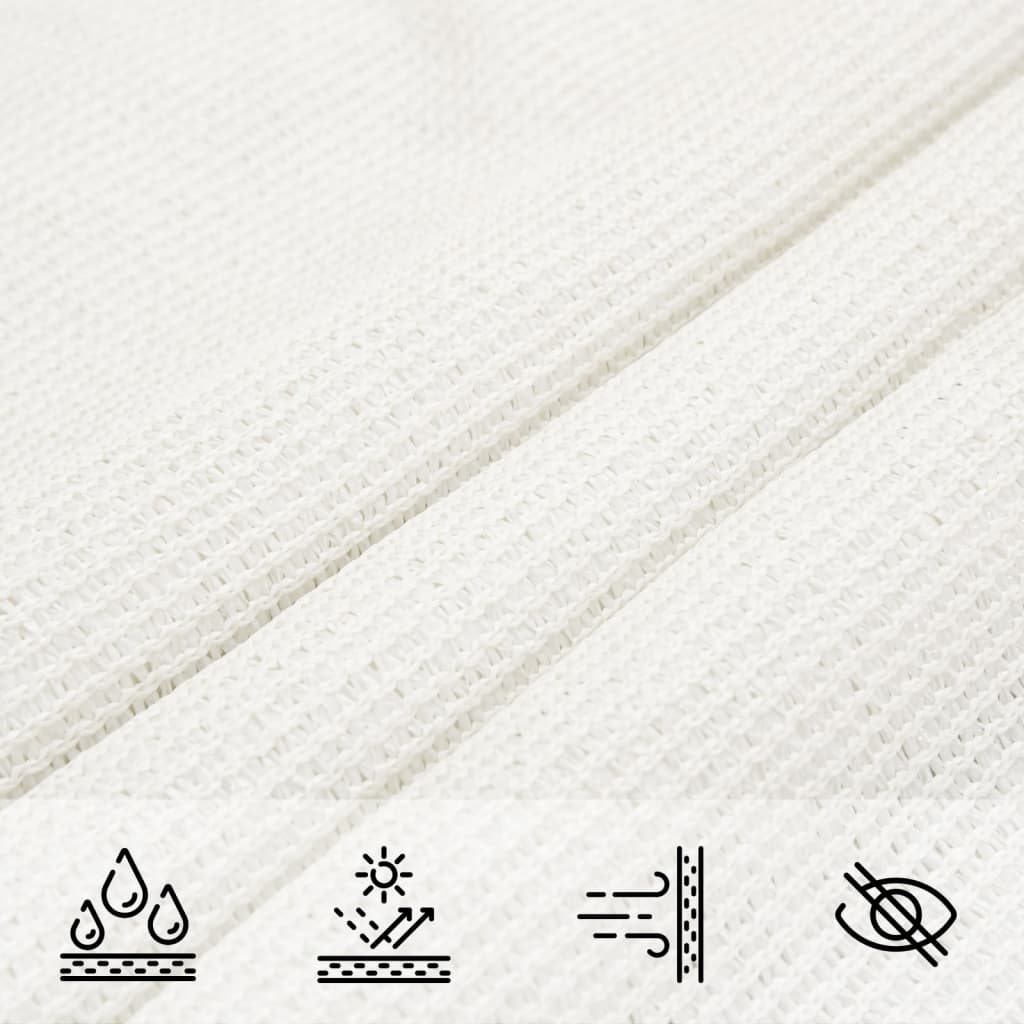 Sonnensegel 160 g/m² Weiß 6x7 m HDPE