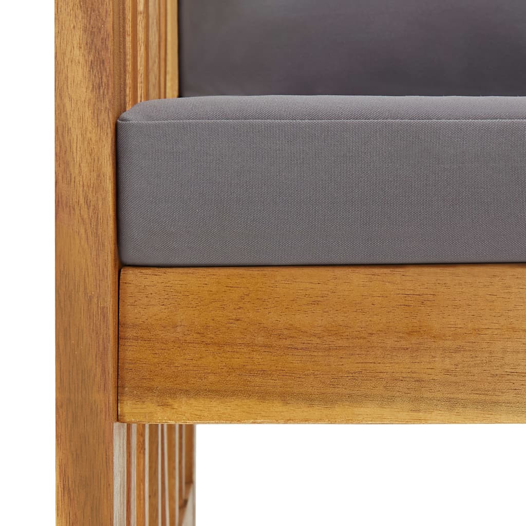 4-tlg. Garten-Lounge-Set mit Auflagen Massivholz Akazie