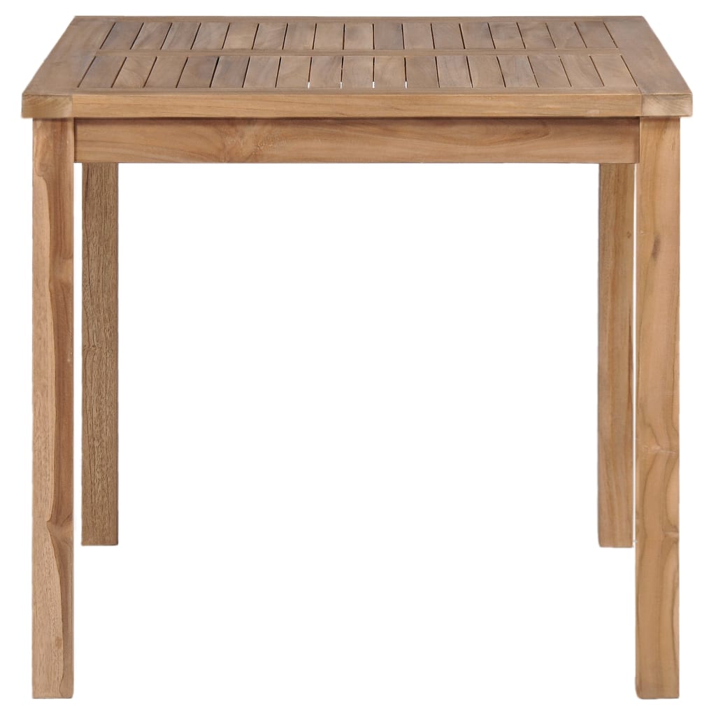 5-teiliges Garten-Ess-Set 80 x 80 cm Massivholz Teak