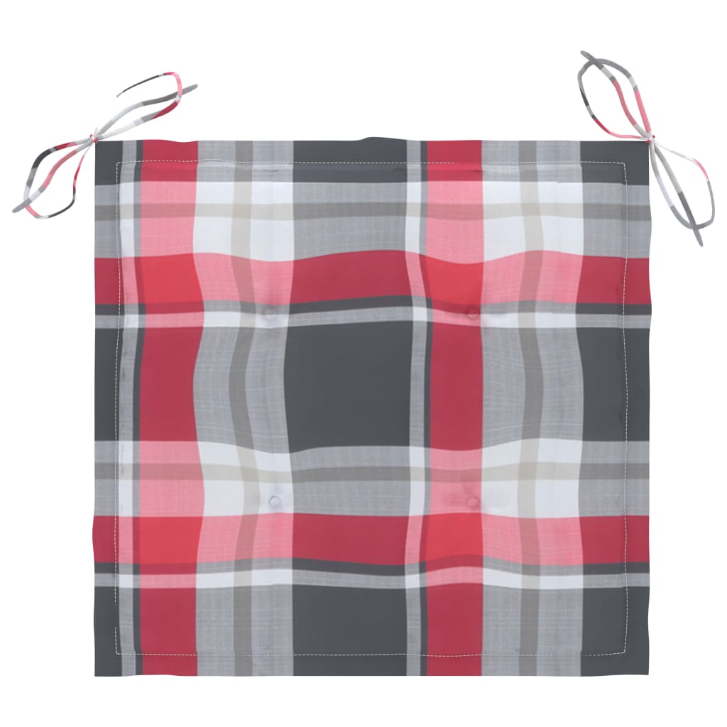 Gartenstühle mit Kissen 2 Stk. Massivholz Teak und Stahl