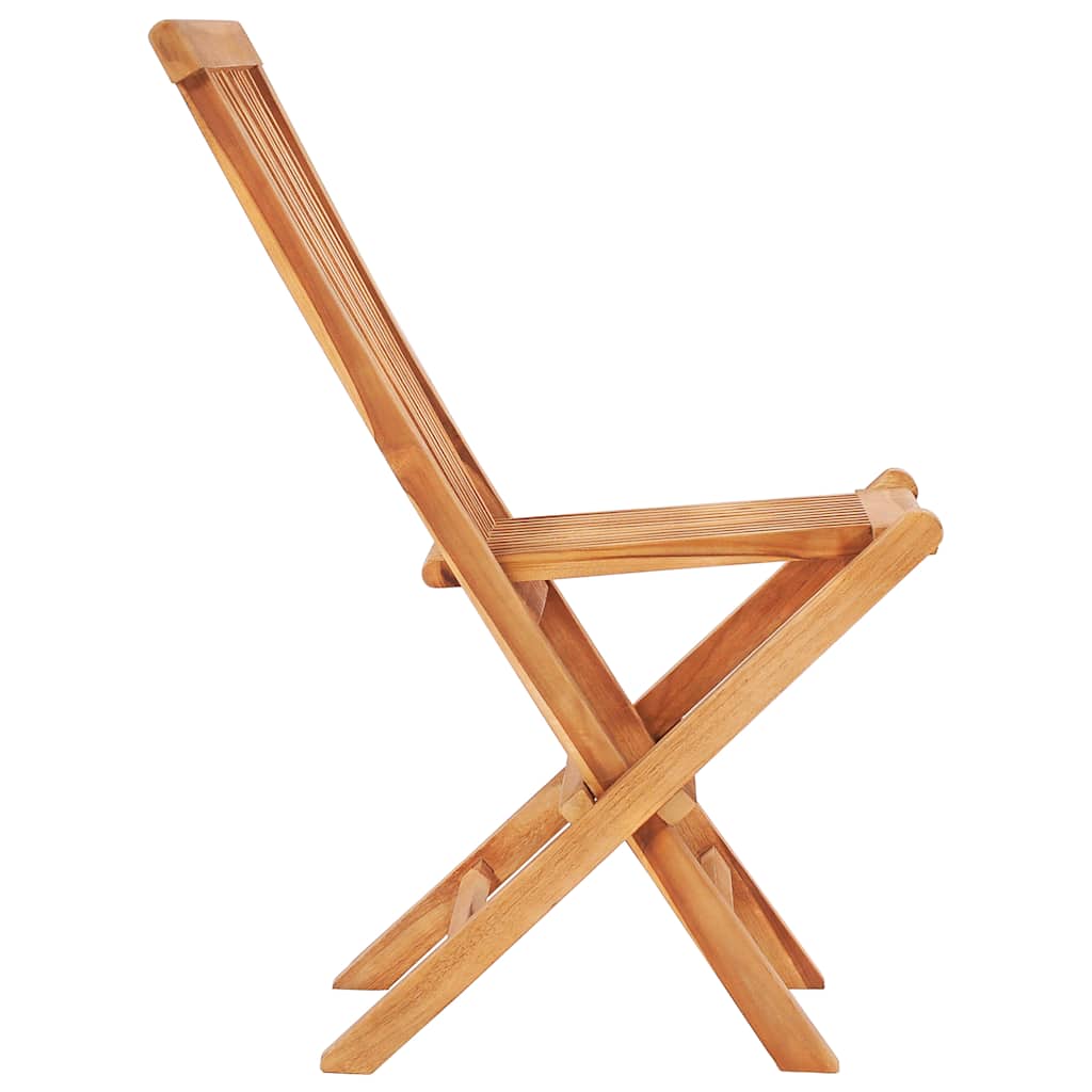 3-tlg. Bistroset mit Grauen Kissen Massivholz Teak