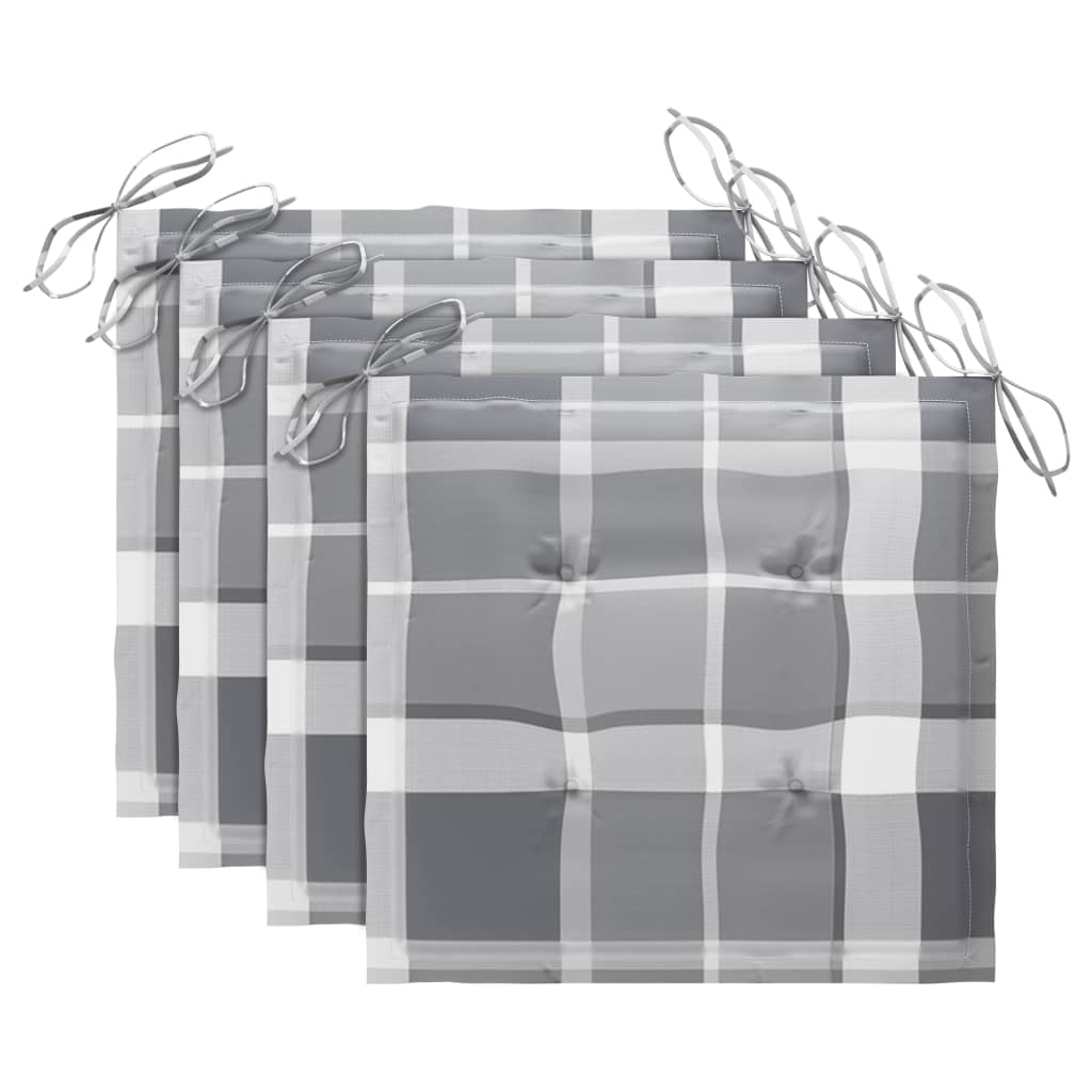 Klappbare Gartenstühle 4 Stk. mit Kissen Massivholz Akazie