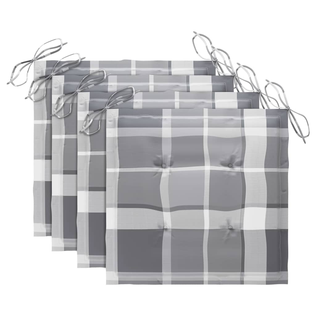 Klappbare Gartenstühle 4 Stk. mit Kissen Massivholz Akazie