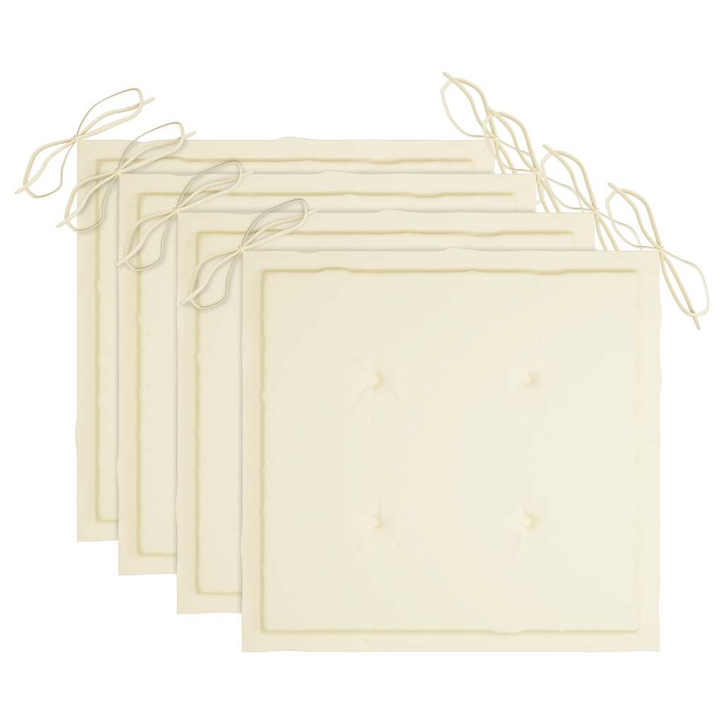 Klappbare Gartenstühle 4 Stk. mit Kissen Massivholz Akazie