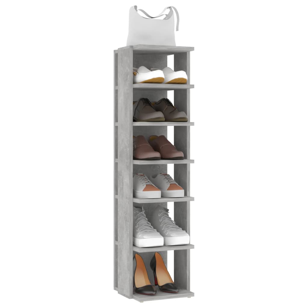 Schuhschrank Betongrau 27,5x27x102 cm Holzwerkstoff
