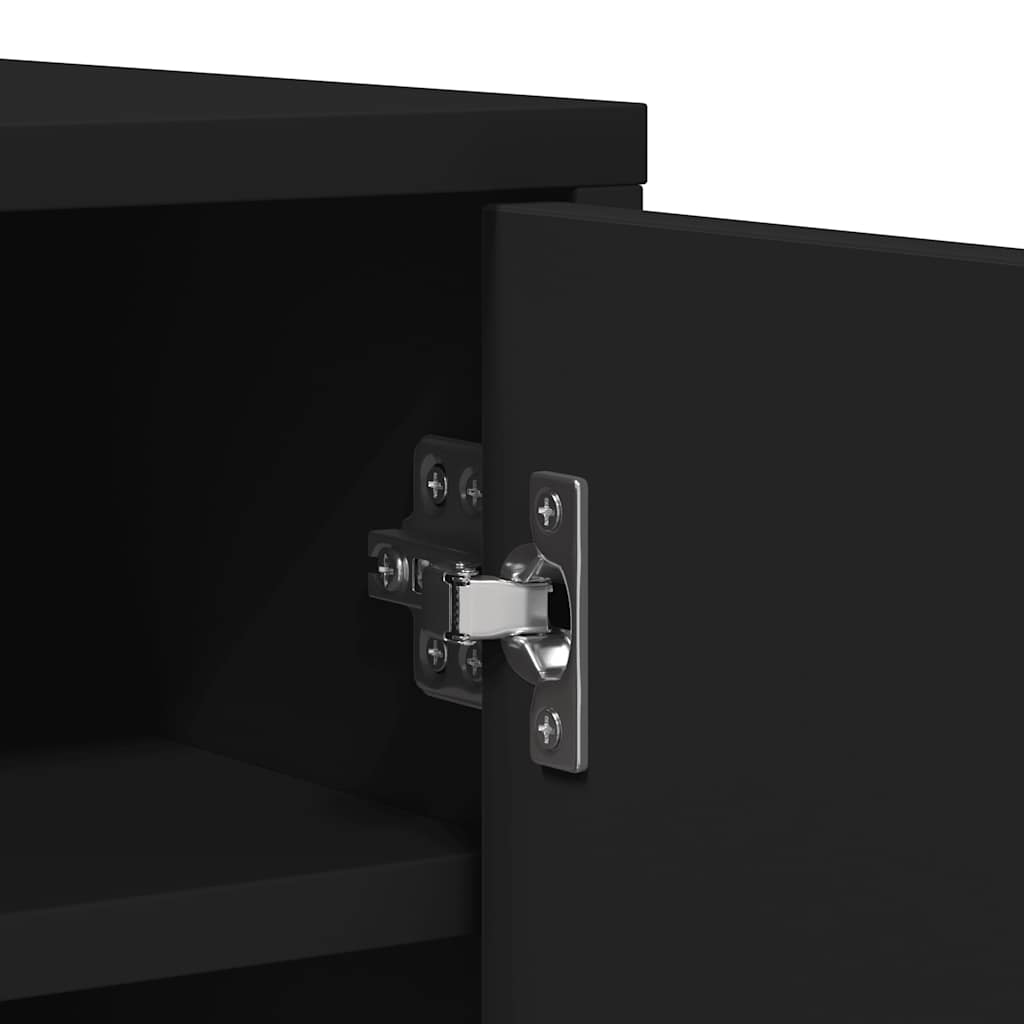 Schuhschrank Schwarz 60x35x92 cm Holzwerkstoff