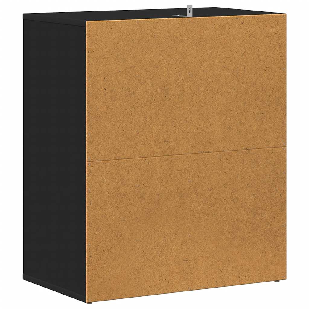 Schuhschrank Schwarz 60x35x70 cm Holzwerkstoff