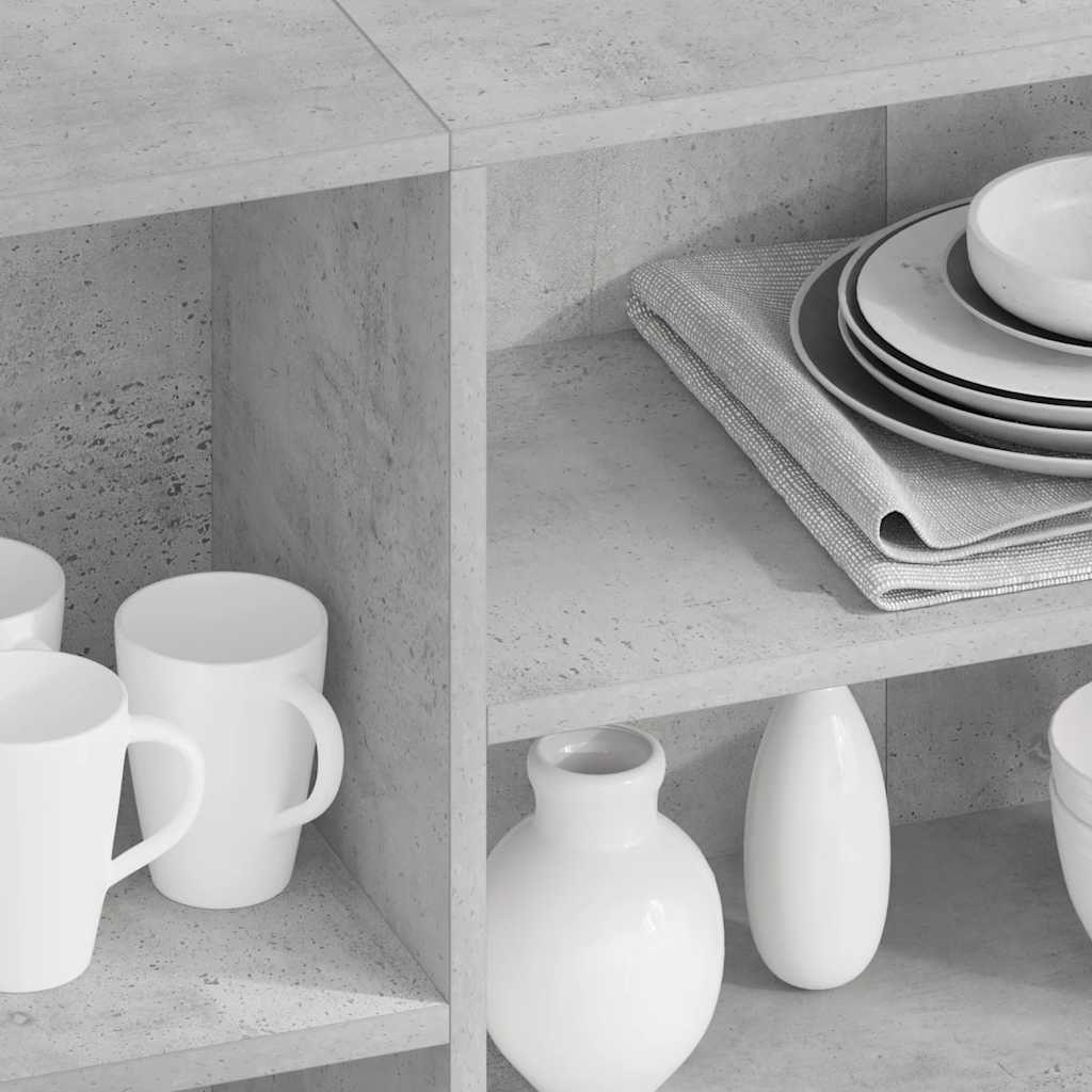 Sideboard Betongrau 120x30x75 cm Holzwerkstoff