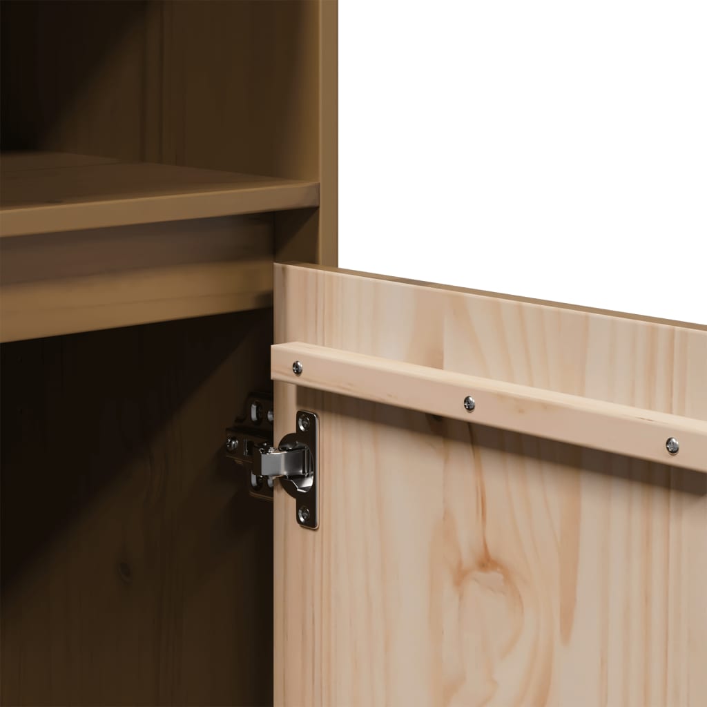 Highboard Honigbraun 37x34x110 cm Massivholz Kiefer