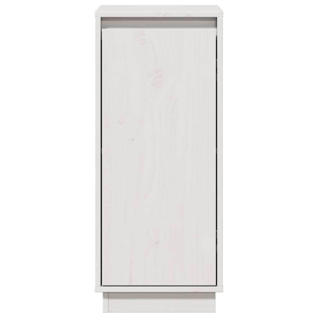 Sideboards 2 Stk. Weiß 31,5x34x75 cm Massivholz Kiefer