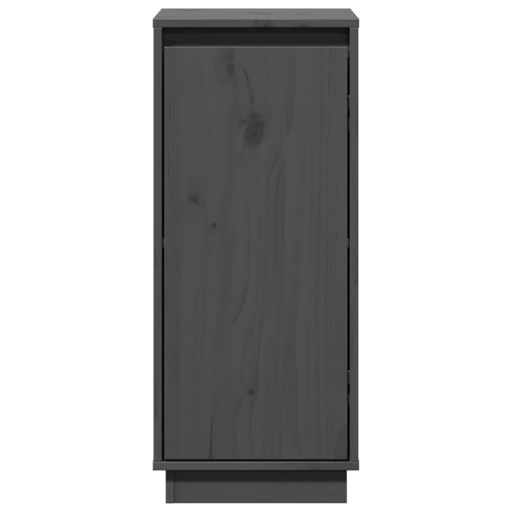 Sideboards 2 Stk. Grau 31,5x34x75 cm Massivholz Kiefer