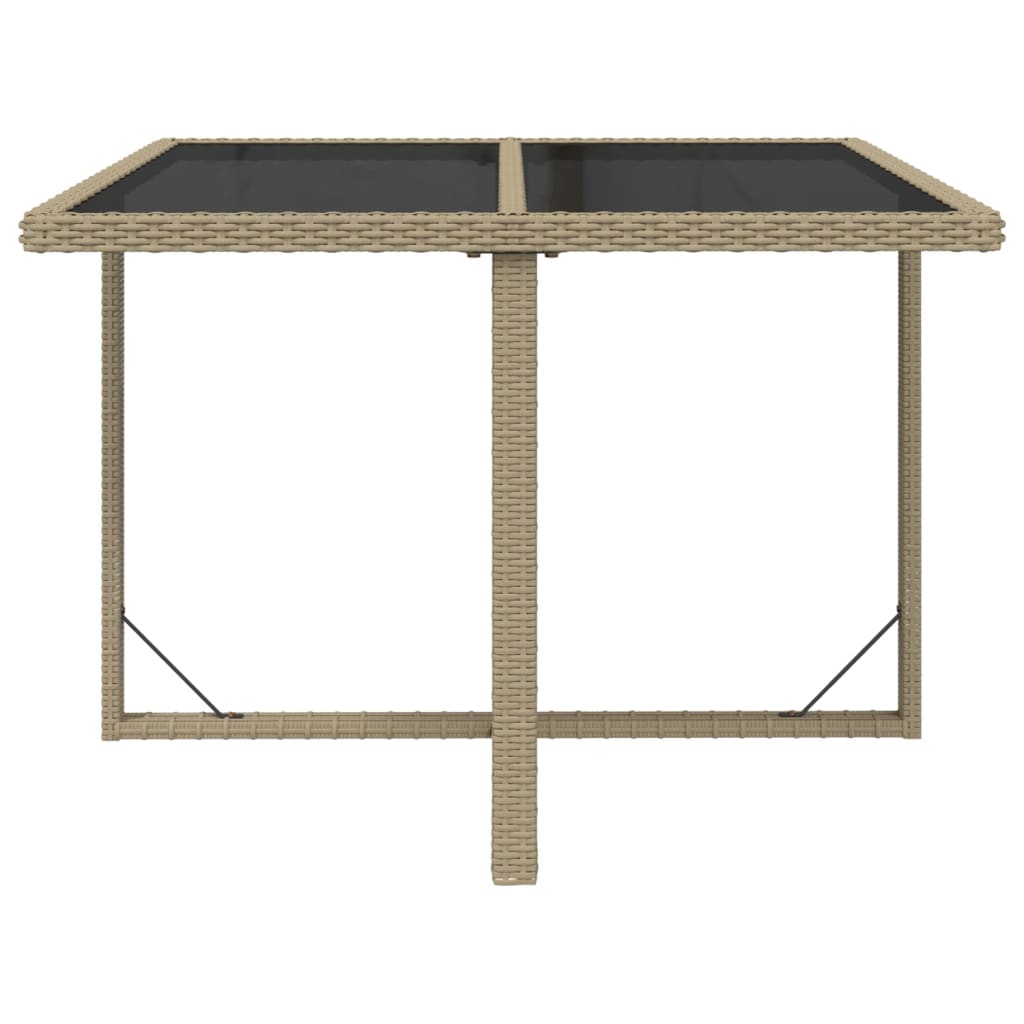9-tlg. Garten-Essgruppe mit Kissen Poly Rattan Beige