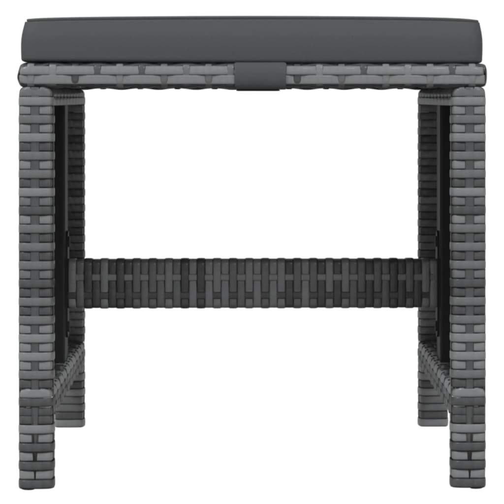 19-tlg. Garten-Essgruppe mit Kissen Poly Rattan Grau