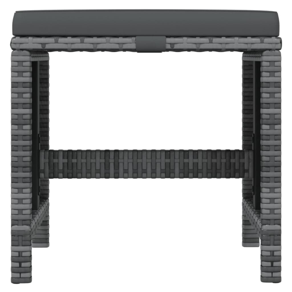 21-tlg. Garten-Essgruppe mit Kissen Poly Rattan Grau