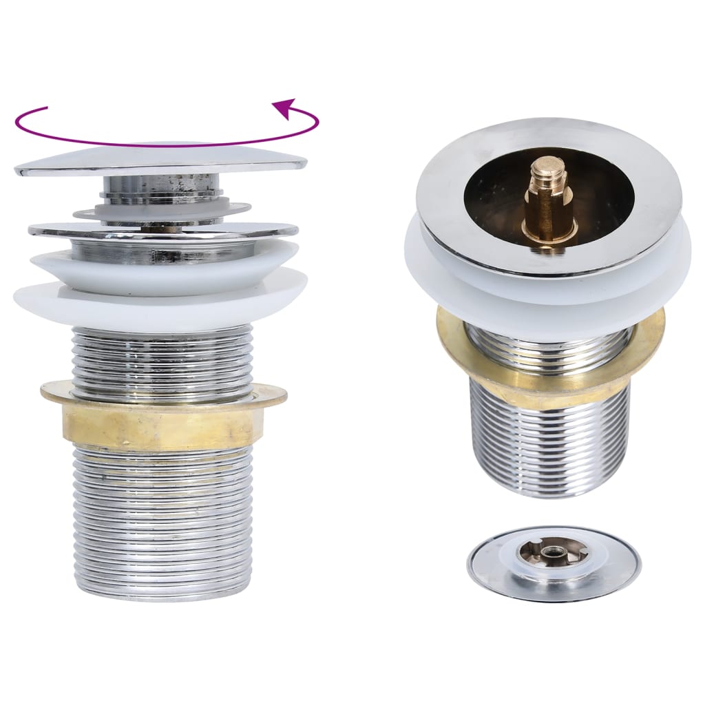 Badezimmer Waschbecken mit Wasserhahn und Ablaufgarnitur Braun