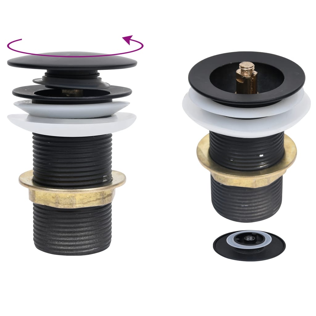 Badezimmer Waschbecken mit Wasserhahn und Ablaufgarnitur Braun