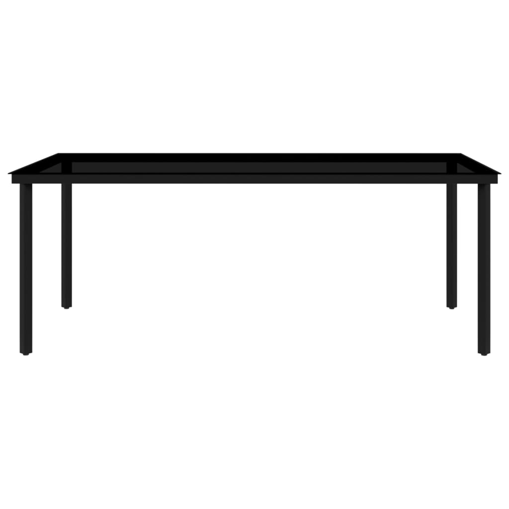 7-tlg. Garten-Essgruppe Schwarz