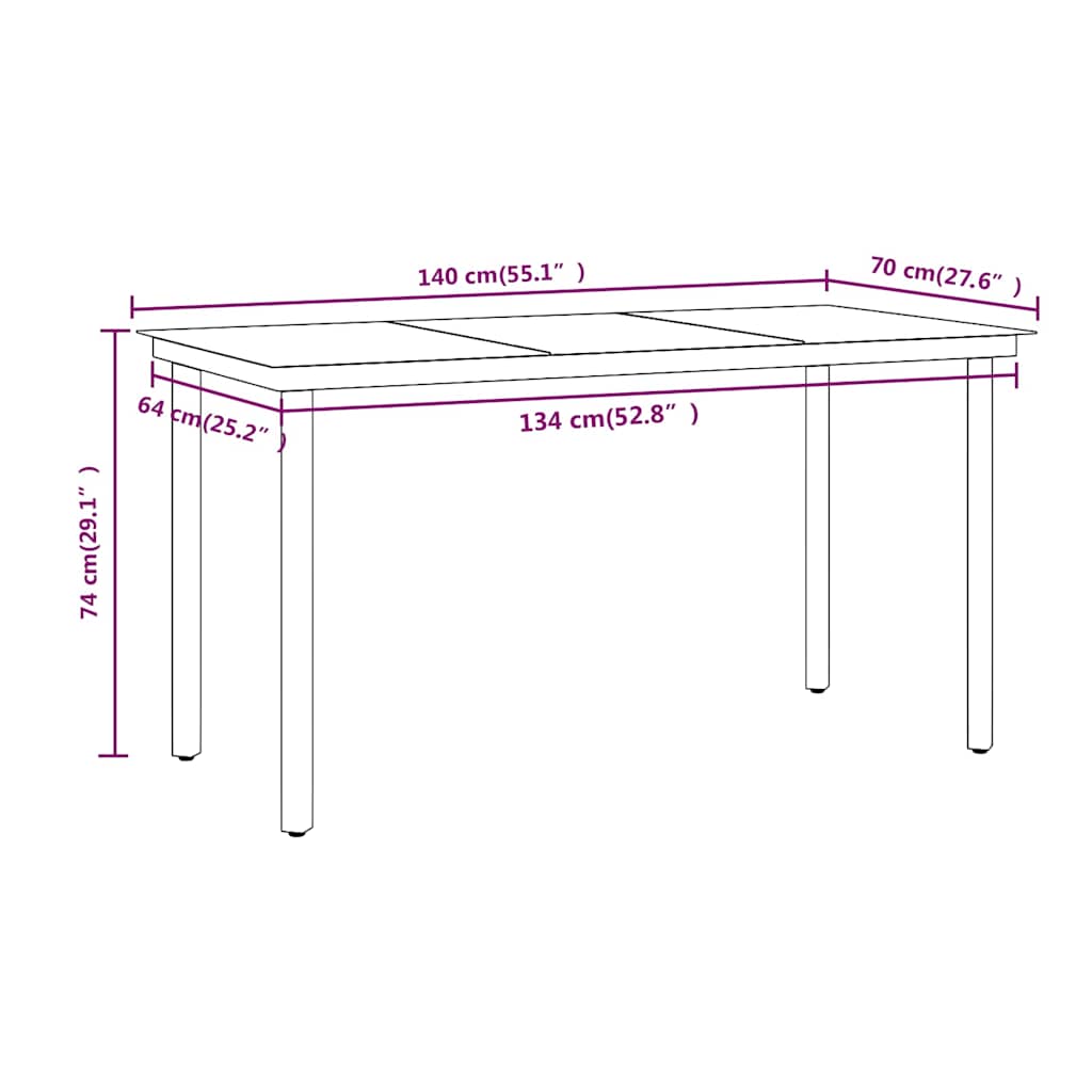7-tlg. Garten-Essgruppe mit Kissen Grau und Schwarz